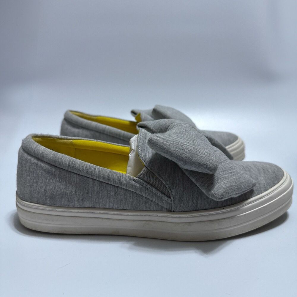 Nine West Womens 8.5M Onosha Slip On Sneaker Bow Platform Gray - Picture 4 of 7
